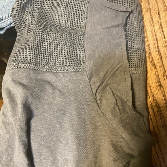 NWT Grey State Womens Rachel Dress Drk Sage Mesh Crew Neck, Short Sleeve Belted - Picture 6 of 9